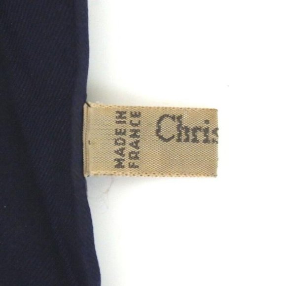 DIOR Navy Pink Red Violet Print Silk Square Scarf - Picture 3 of 4